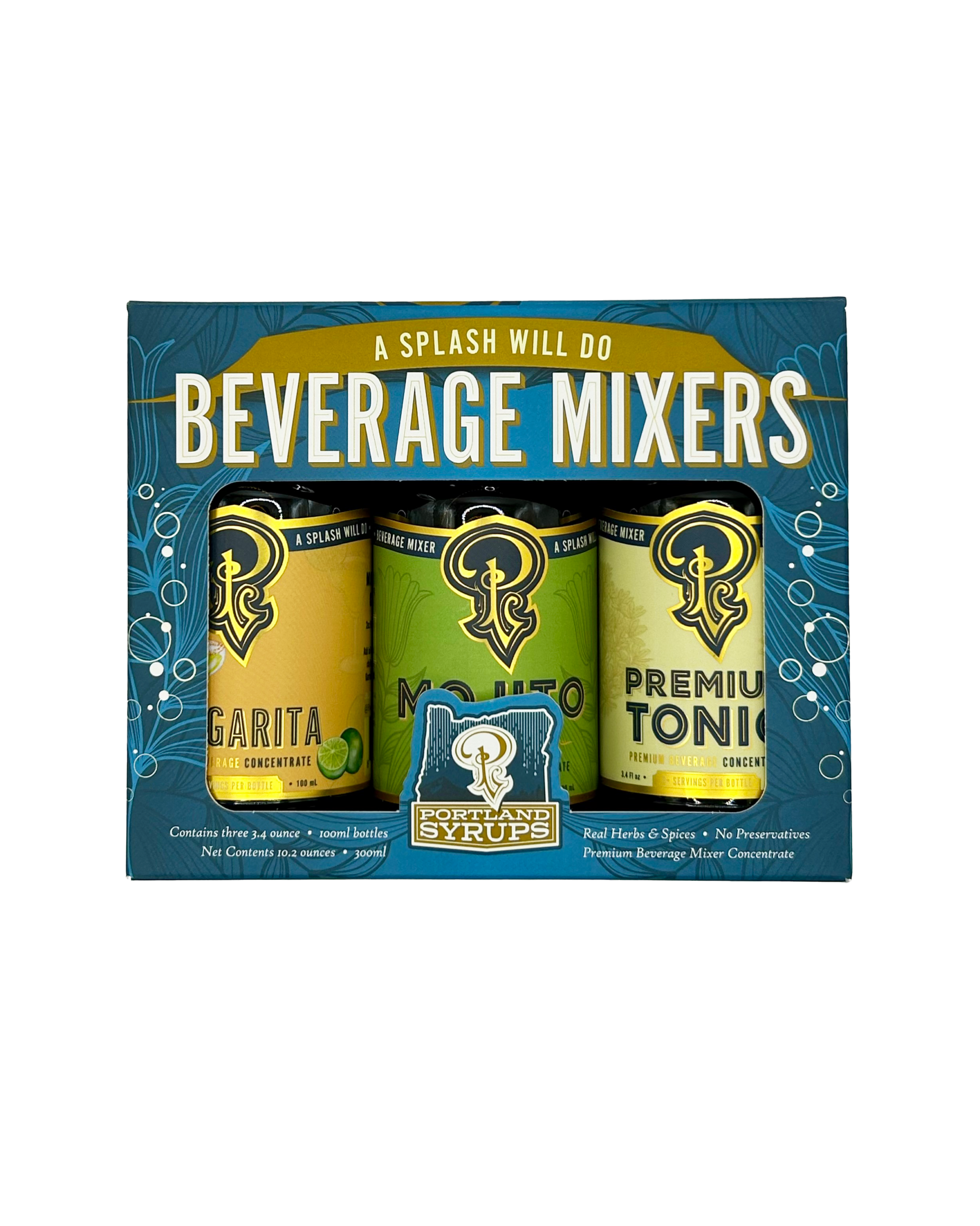 Gift Set - Blue Classic Cocktail Drink Mixers