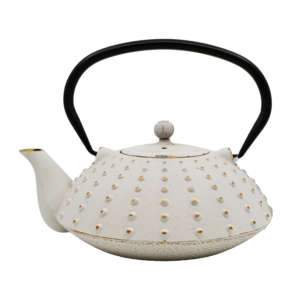 White Tokusa Design 40oz Cast Iron Tea Pot (1/6)