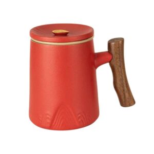 Red Mugs with Infuser and Lid - 12 fl.oz.