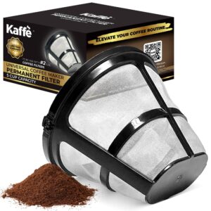 Kaffe Universal Permanent Coffee Filter – Reusable Mesh Filter for 5-Cup Coffee Makers