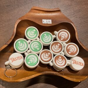 TasTEA Latte Art Fidget Key Chain