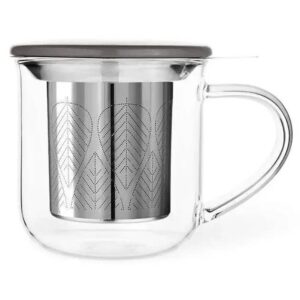 VIVA Minima™ Eva Glass Mug & Porcelain Lid w/ Infuser