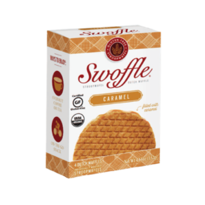 Swoffle Caramel Filled Original Waffle Cookie 4 Pack Box