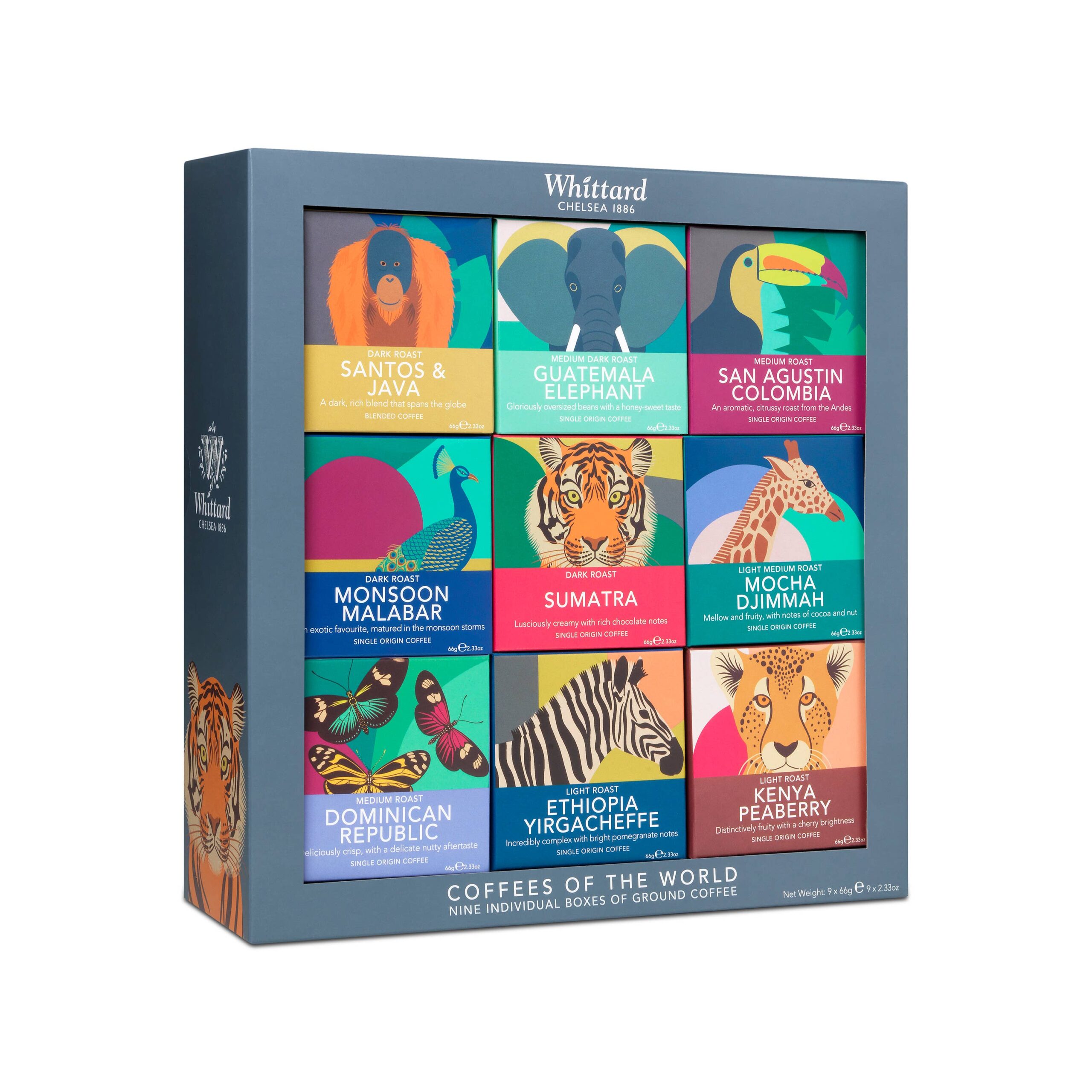 Coffees of the World gift set 9x 1.6oz